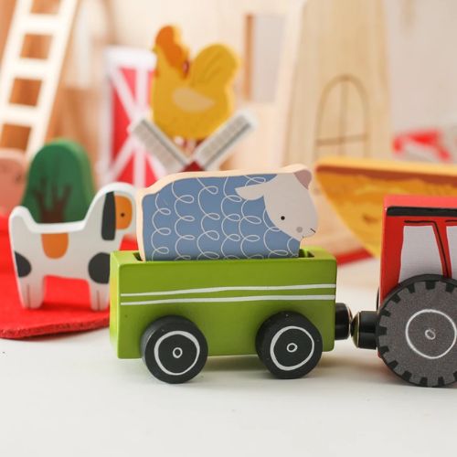 Wooden Stacking Barn Animals